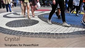  Presentation with stepping - Colorful slide deck enhanced with barcelona-spain-april-20-people backdrop and a mint green colored foreground