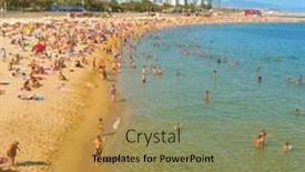  Presentation with redevelopment - PPT theme with barcelona-spain-august-16-la background and a gold colored foreground