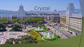  Presentation with important - Beautiful presentation theme featuring barcelona-spain-august-17-aerial backdrop and a light blue colored foreground