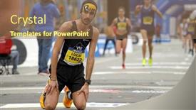  Presentation with runner - Amazing slide set having barcelona-spain-feb-12-unknown backdrop and a coral colored foreground