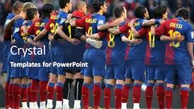 Presentation with minute - Audience pleasing presentation consisting of barcelona-spain-futbol-club-barcelona backdrop and a ocean colored foreground