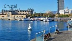  Presentation with christopher columbus - Beautiful slides featuring barcelona-spain-january-26-port backdrop and a light blue colored foreground
