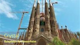  Presentation with build - Beautiful slides featuring barcelona-spain-july-25-la backdrop and a tawny brown colored foreground