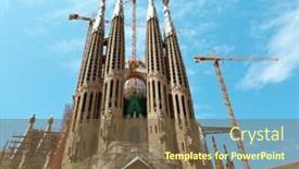  Presentation with build - Cool new theme with barcelona-spain-july-25-la backdrop and a tawny brown colored foreground