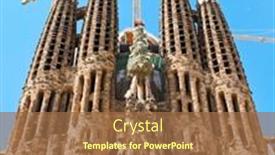  Presentation with build - Slide deck consisting of barcelona-spain-july-25-la background and a coral colored foreground