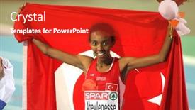  Presentation with athletics - Amazing presentation theme having barcelona-spain-july-28-elvan backdrop and a crimson colored foreground