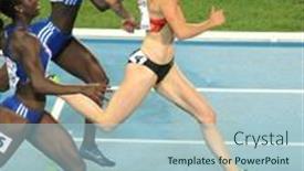  Presentation with athletics - Colorful PPT layouts enhanced with barcelona-spain-july-29-verena backdrop and a light blue colored foreground