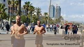  Presentation with city people walking - 