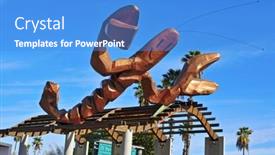  Presentation with gamba - Theme with barcelona-spain-november-1-sculpture background and a teal colored foreground