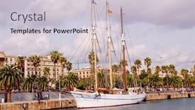  Presentation with maritime - Amazing PPT theme having barcelona-spain-november-2-2017 backdrop and a light gray colored foreground