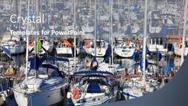  Presentation with sail - Amazing presentation theme having barcelona-spain-september-15-2011 backdrop and a gray colored foreground