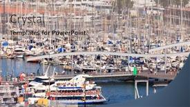  Presentation with sail - Cool new slide deck with barcelona-spain-september-15-2011 backdrop and a mint green colored foreground