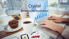  Presentation with blue business proposal - Theme having barchart - blue data against creative business background and a light blue colored foreground