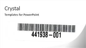  Presentation with barcode - Audience pleasing slides consisting of bar code is fake numbers - barcode isolated on black ready backdrop and a white colored foreground
