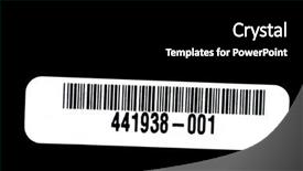  Presentation with barcode - PPT theme with bar code is fake numbers - barcode isolated on black ready background and a black colored foreground