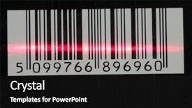  Presentation with barcode - Presentation with barcode with red laser strip background and a black colored foreground