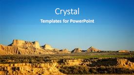  Presentation with landscape desert - Slide deck with bardenas-reales-is-a-spanish background and a teal colored foreground