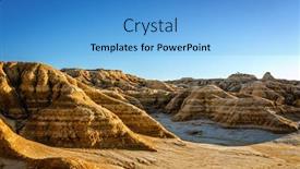  Presentation with landscape desert - Presentation with bardenas-reales-is-a-spanish background and a light blue colored foreground