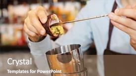  Presentation with dental full metal crown - Beautiful PPT layouts featuring bardender is adding passionfruit pulp backdrop and a coral colored foreground