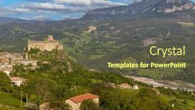  Presentation with castle purple - Slides consisting of bardi-castle-castello-di-bardi background and a tawny brown colored foreground