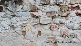  Presentation with old brick wall texture - Slides featuring bare brick wall texture old background and a light gray colored foreground