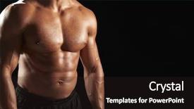  Presentation with crop - Audience pleasing presentation theme consisting of bare chested male body builder crop backdrop and a wine colored foreground