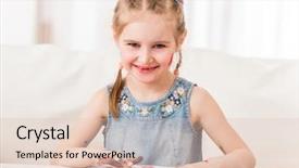  Presentation with pretty girl - Slide deck featuring bare hands in her free background and a lemonade colored foreground