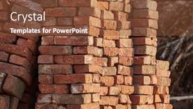  Presentation with construction - Amazing slide deck having bare-pile-in-a-backyard backdrop and a tawny brown colored foreground