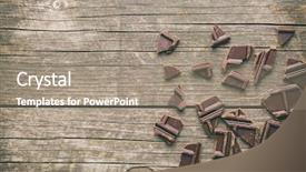  Presentation with chocolate - Cool new presentation theme with barfood - broken dark chocolate on old backdrop and a coral colored foreground