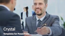  Presentation with antique parchment wax seal - PPT layouts enhanced with bargaining power - businessman giving a pen background and a  colored foreground