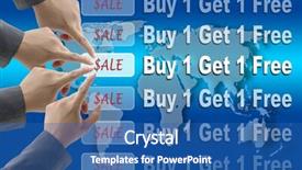  Presentation with retail - Slide set featuring bargaining power - diverse business teamwork on sales background and a  colored foreground