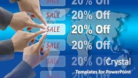  Presentation with sales business plan activities and sales target - Colorful PPT theme enhanced with bargaining power - diverse business teamwork on sales backdrop and a  colored foreground