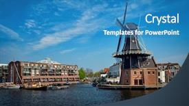  Presentation with harlem - Amazing presentation theme having barge - view of harlem landmark windmill backdrop and a teal colored foreground