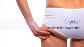  Presentation with weight loss lose text - Colorful presentation design enhanced with bariatric - woman butt diet and weight backdrop and a sky blue colored foreground