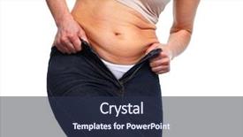  Presentation with word how to lose weight - Beautiful PPT layouts featuring fitness jeans - woman fat belly diet backdrop and a tawny brown colored foreground