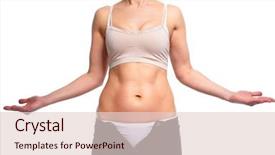  Presentation with weight loss - Beautiful slide deck featuring fitness jeans - woman fat belly diet backdrop and a lemonade colored foreground