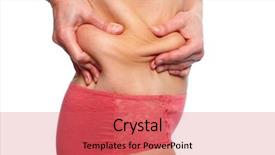  Presentation with bariatric - Slide deck with bariatric - woman fat belly diet background and a  colored foreground