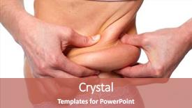  Presentation with weight loss - Colorful presentation theme enhanced with bariatric - woman fat belly diet backdrop and a red colored foreground