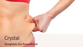  Presentation with weight loss - Cool new presentation theme with bariatric - woman fat belly diet backdrop and a lemonade colored foreground