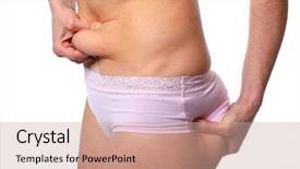  Presentation with word how to lose weight - Audience pleasing presentation theme consisting of bariatric - woman fat belly diet backdrop and a coral colored foreground