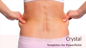  Presentation with bariatric - Slide deck having bariatric - woman fat belly diet background and a lemonade colored foreground