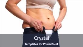  Presentation with weight loss - Presentation design with bariatric - woman fat belly diet background and a wine colored foreground