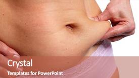  Presentation with weight loss - Cool new slides with bariatric - woman fat belly overweight backdrop and a coral colored foreground