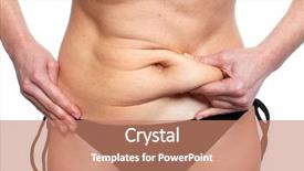  Presentation with big fat belly girl - PPT layouts featuring bariatric - woman fat belly overweight background and a coral colored foreground