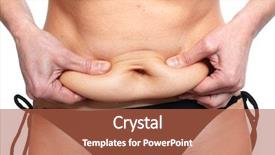  Presentation with weight loss - Slide set featuring bariatric - woman fat belly overweight background and a red colored foreground