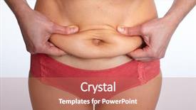  Presentation with big fat belly girl - Slide deck featuring bariatric - woman fat belly overweight background and a coral colored foreground