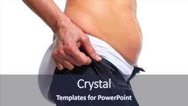  Presentation with weight loss - PPT theme enhanced with bariatric - woman fat belly overweight background and a wine colored foreground