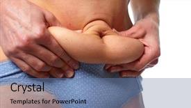  Presentation with bariatric - Amazing slide deck having bariatric - woman fat belly overweight backdrop and a  colored foreground