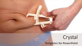  Presentation with weight loss - Audience pleasing PPT theme consisting of bariatric - woman measuring fat belly overweight backdrop and a mint green colored foreground