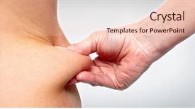  Presentation with body fat - Beautiful PPT layouts featuring bariatric - woman waist body fat backdrop and a  colored foreground